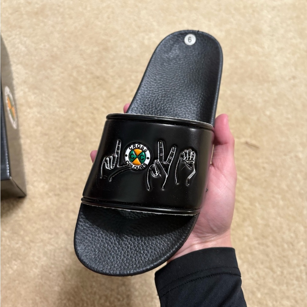 Size 9 mens - Cross Colours Love Slide Black